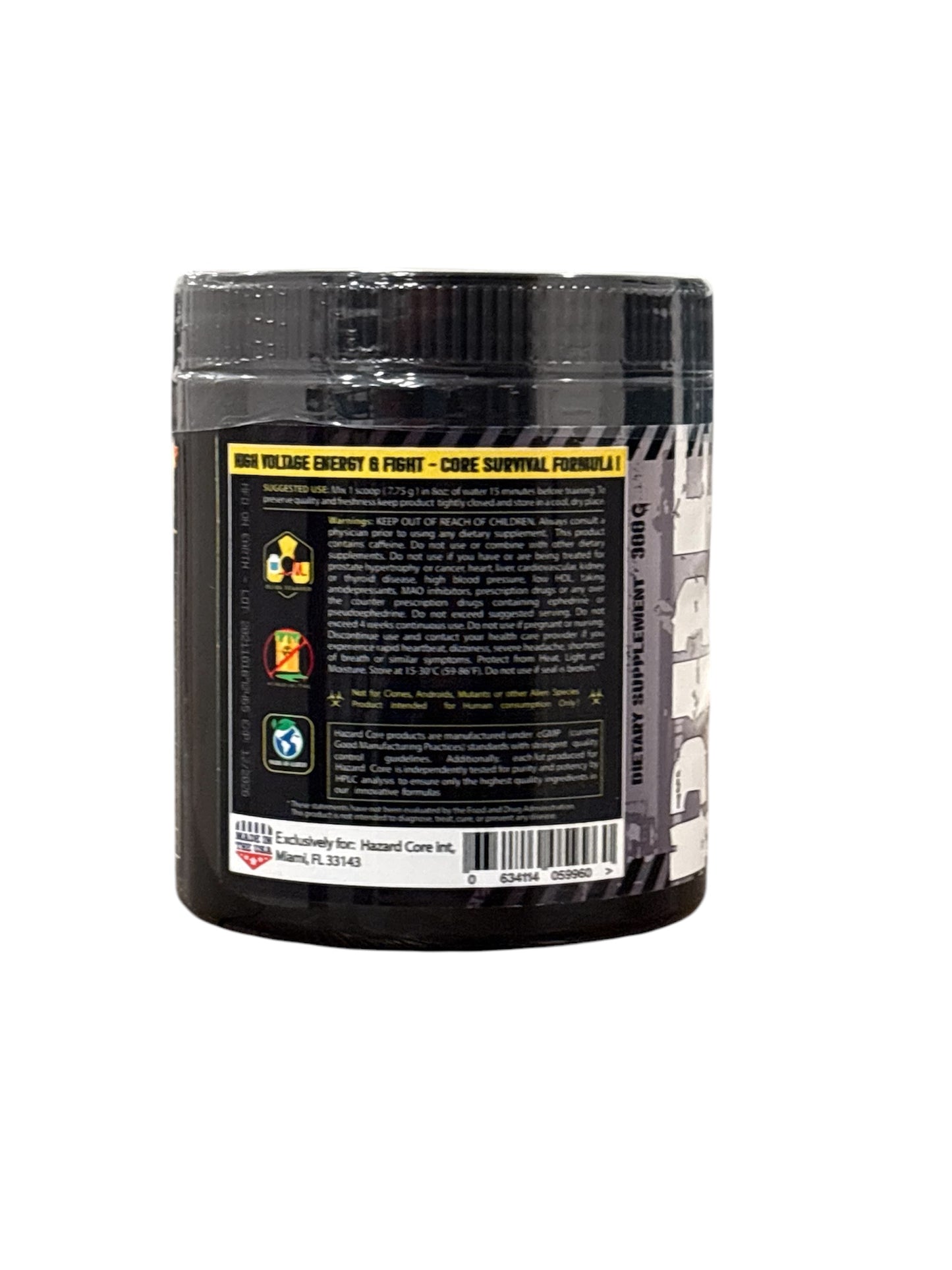 Ashes – Hazard Core pre-workout supplement NET WT. 8.0 oz (250g)