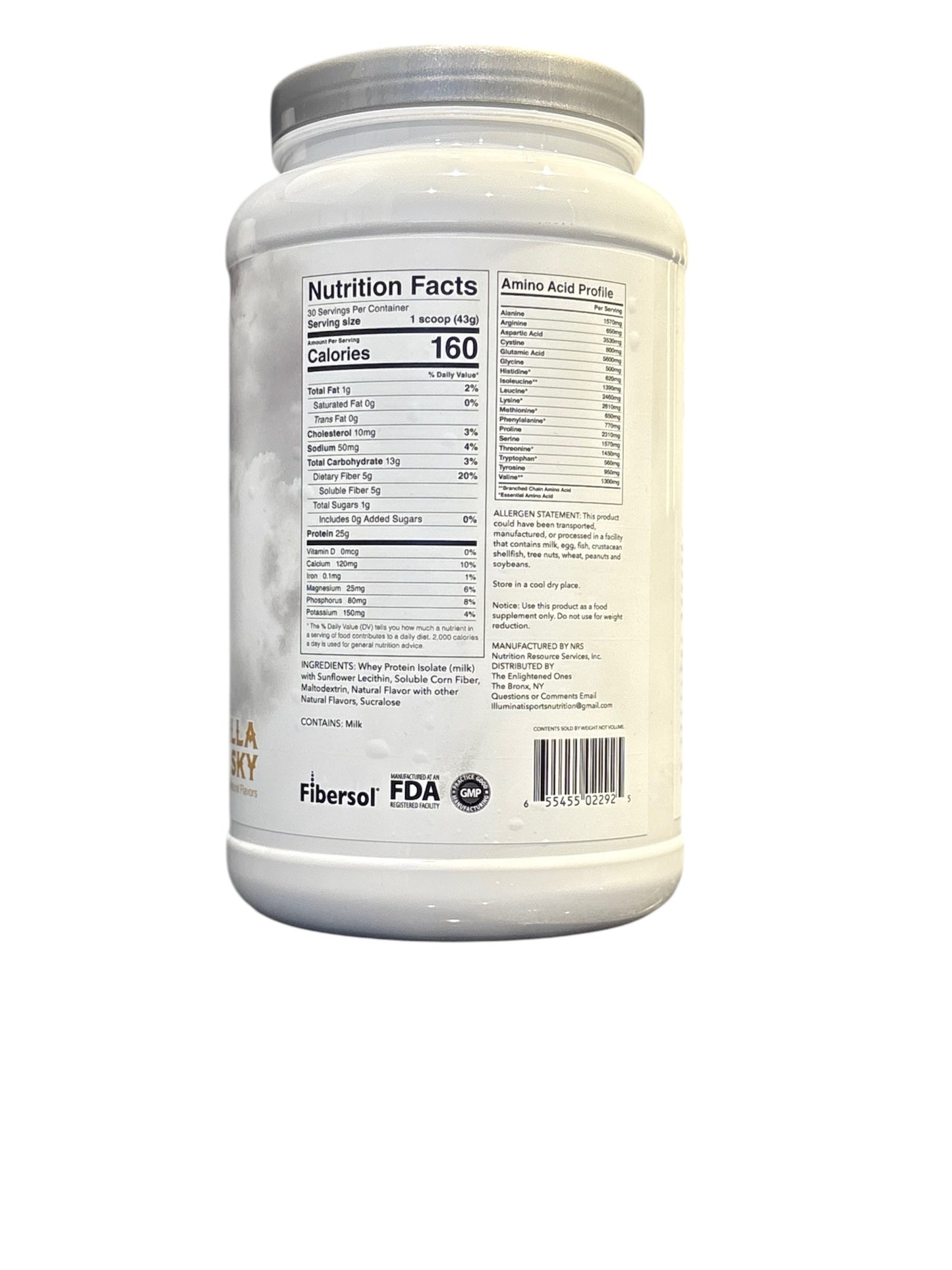 Heavens Whey Isolate protein - Vanilla Sky Flavor - 2.84 lb (1.2 kg)