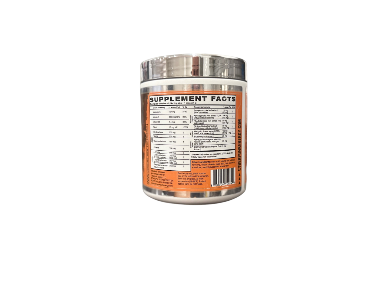 CYBERPUNK Gaming Powder Supplement NET WT. 9.9 OZ (280g)